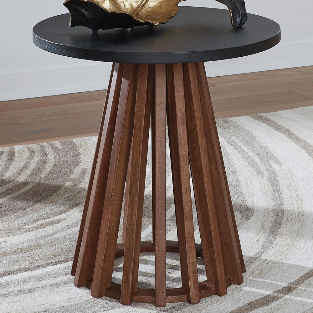 Ashley Kallari End Table in Warm Brown and Matte Black, , large