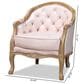 Baxton Studio Genevieve Arm Chair in Light Pink, , large