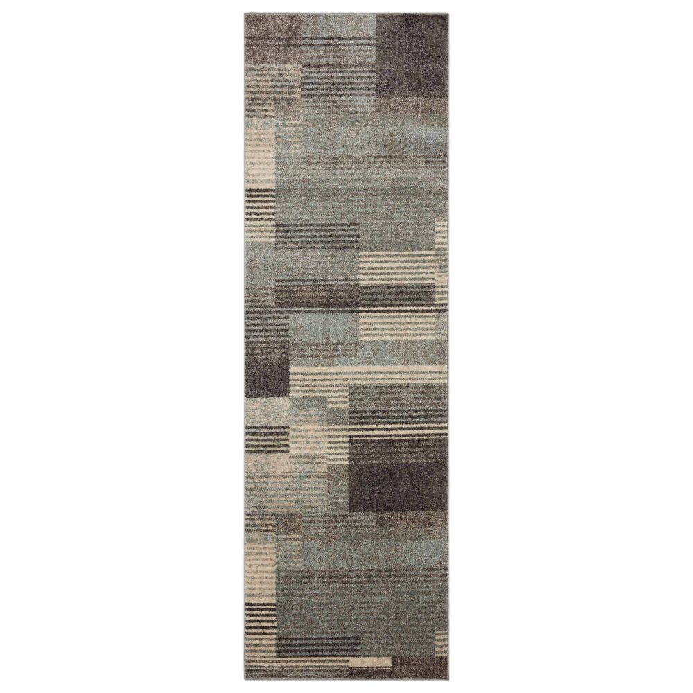 Loloi II Bowery 2'3" x 7'6" Storm and Taupe Runner, , large