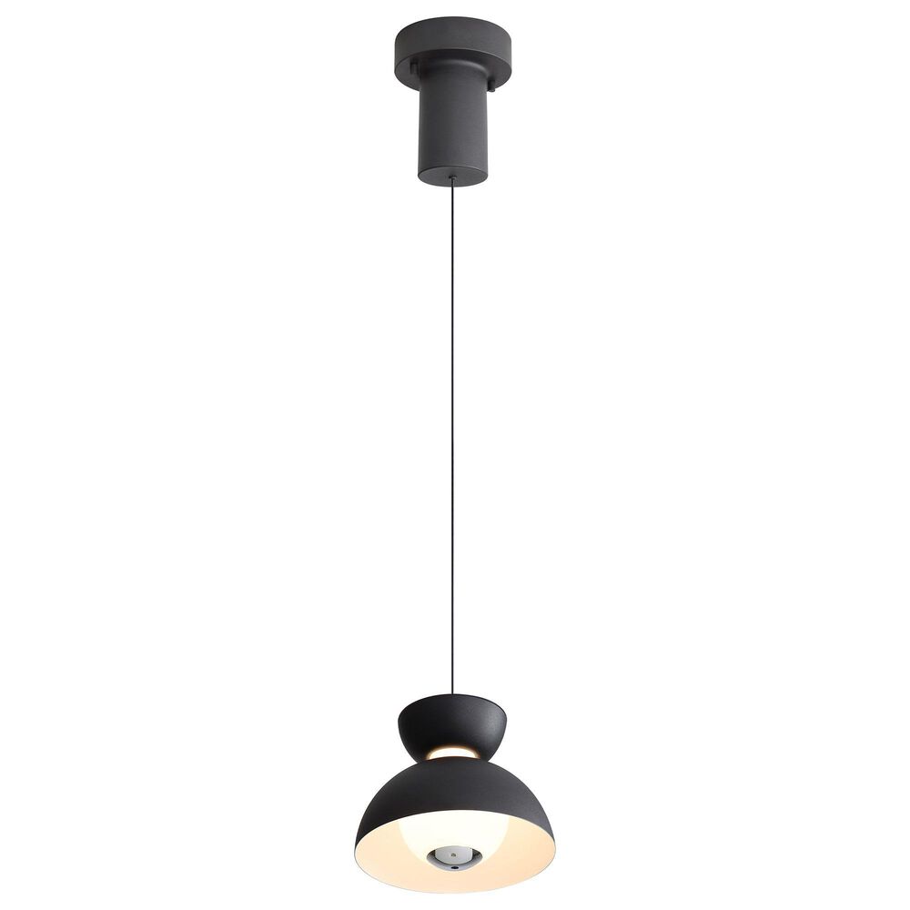 Golden Lighting Vintra LED 1-Light Pendant in Sand Black with Chrome, , large