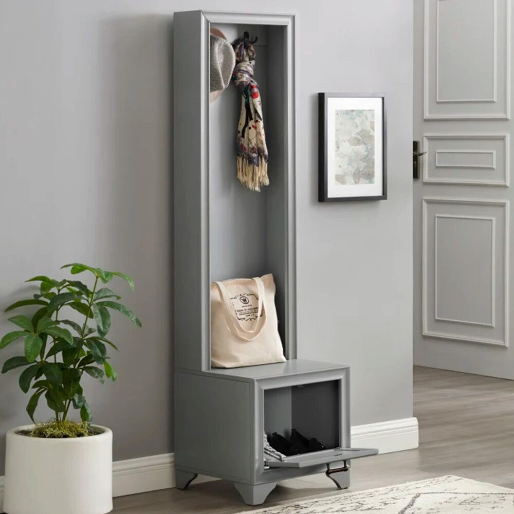 Crosley Furniture Tara Hall Tree in Distressed Gray, , large
