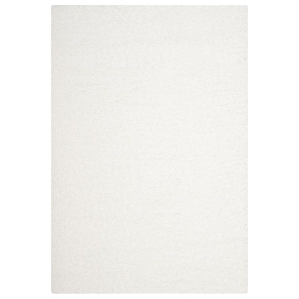 Safavieh Laguna Shag SGL303W 5'3" x 7'6" White Area Rug, , large