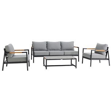 Blue River Royal 4-Piece Patio Seating Set in Black, , large
