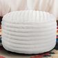 Howard Elliott Shar Pei Short Pouf in White, , large