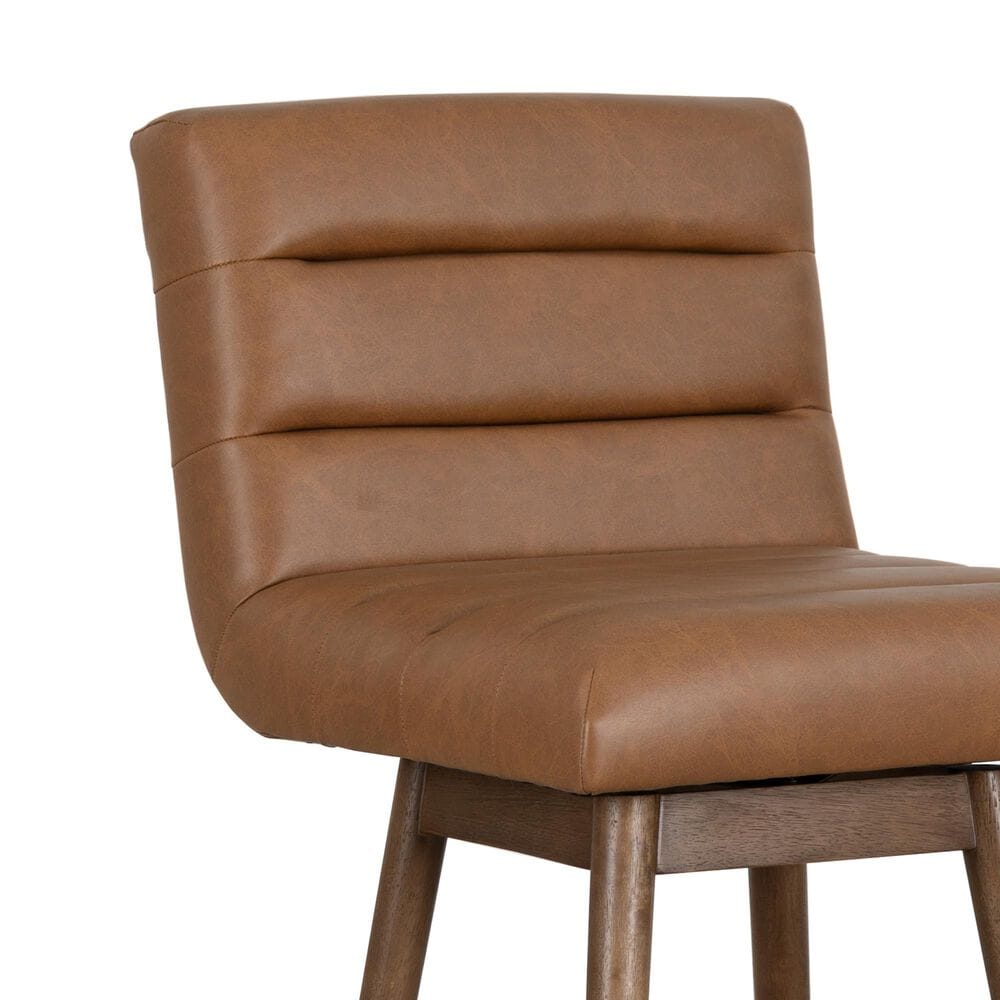 Armen Living Elias 30" Swivel Bar Stool in Chestnut, , large