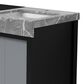 Lexora Home Zilara 55" Double Bathroom Vanity in Black and Grey with 11 cm Castle Grey Marble Top and Rectangular Sinks, , large