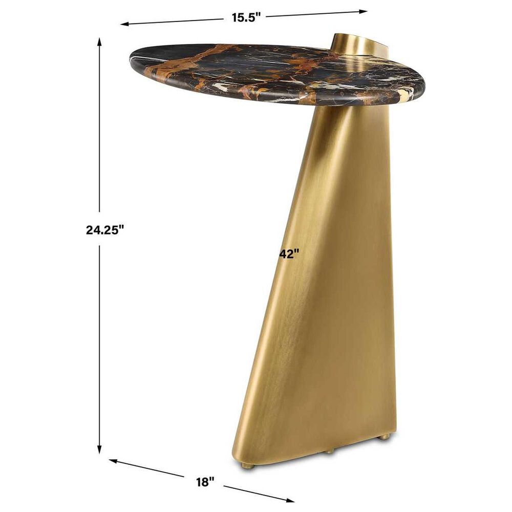 Uttermost Strum Accent Table in Antique Brass, , large