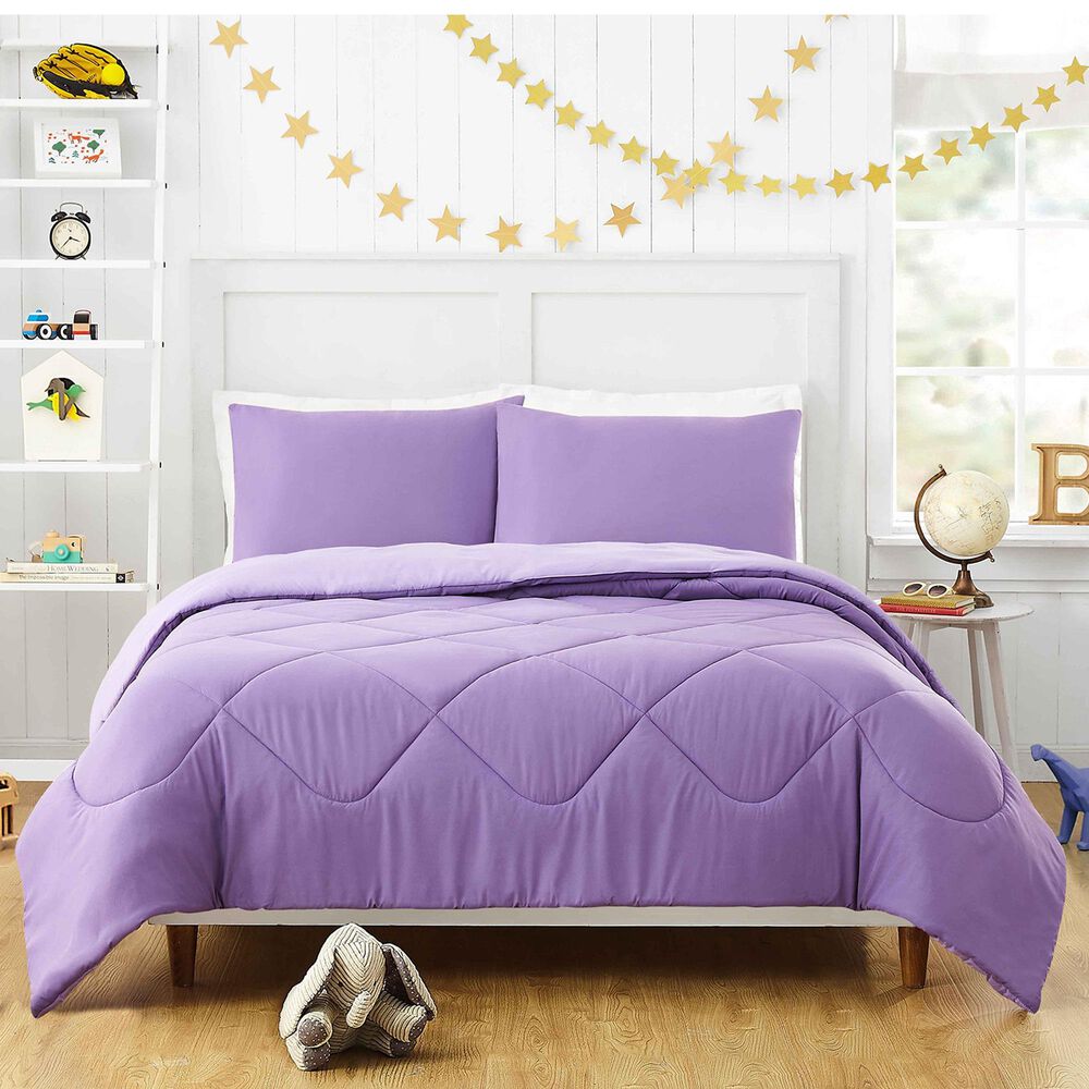 Peking Handicraft Iris 2-Piece Twin/Twin XL Comforter Set in Purple, , large