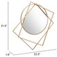 Zuo Modern Vertex Mirror in Gold, , large