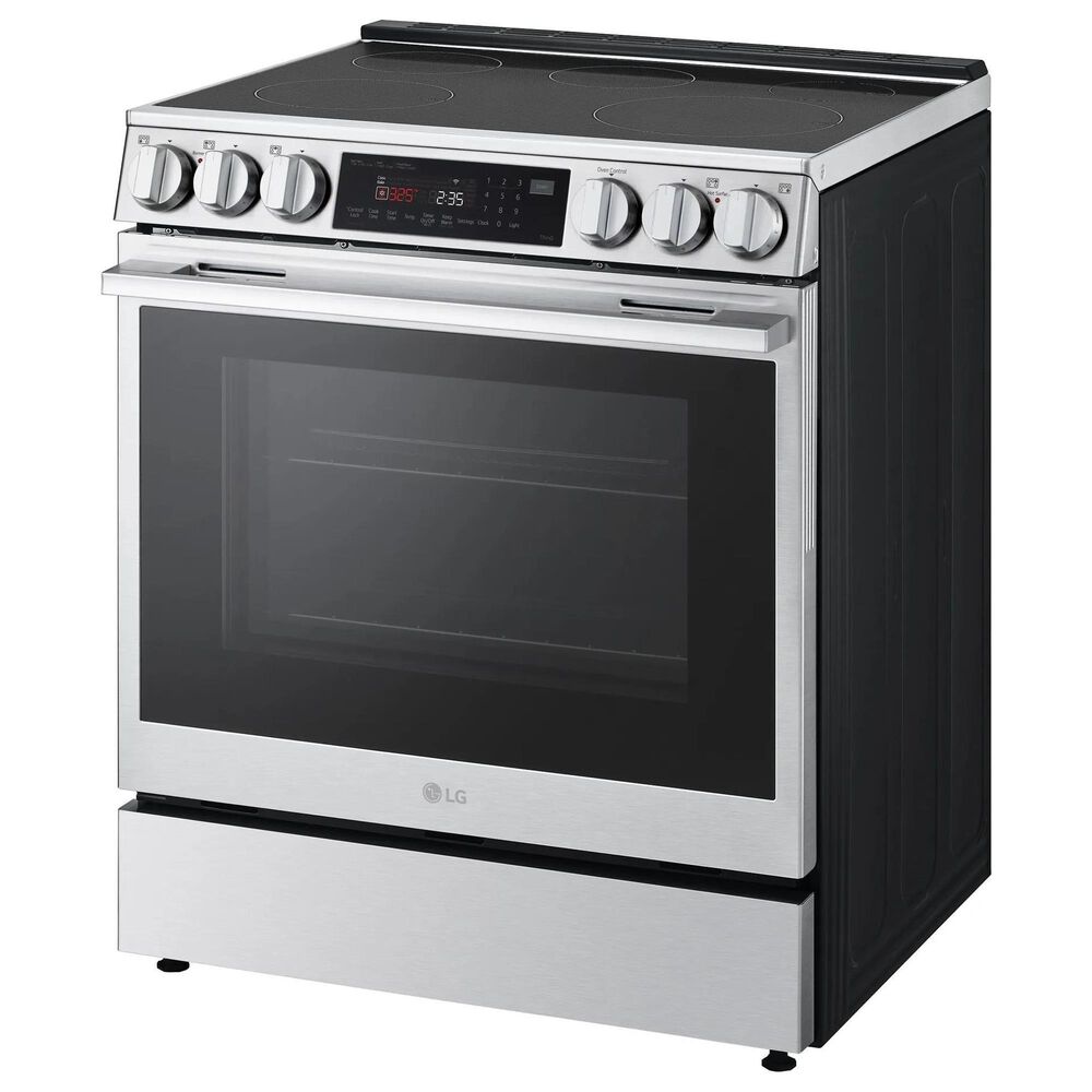 LG 2-Piece Kitchen Package with 6.3 Cu. Ft. Smart Slide-In Induction Range and 2.1 Cu. Ft. Smart Over-the-Range Microwave in Printproof Stainless Steel, , large