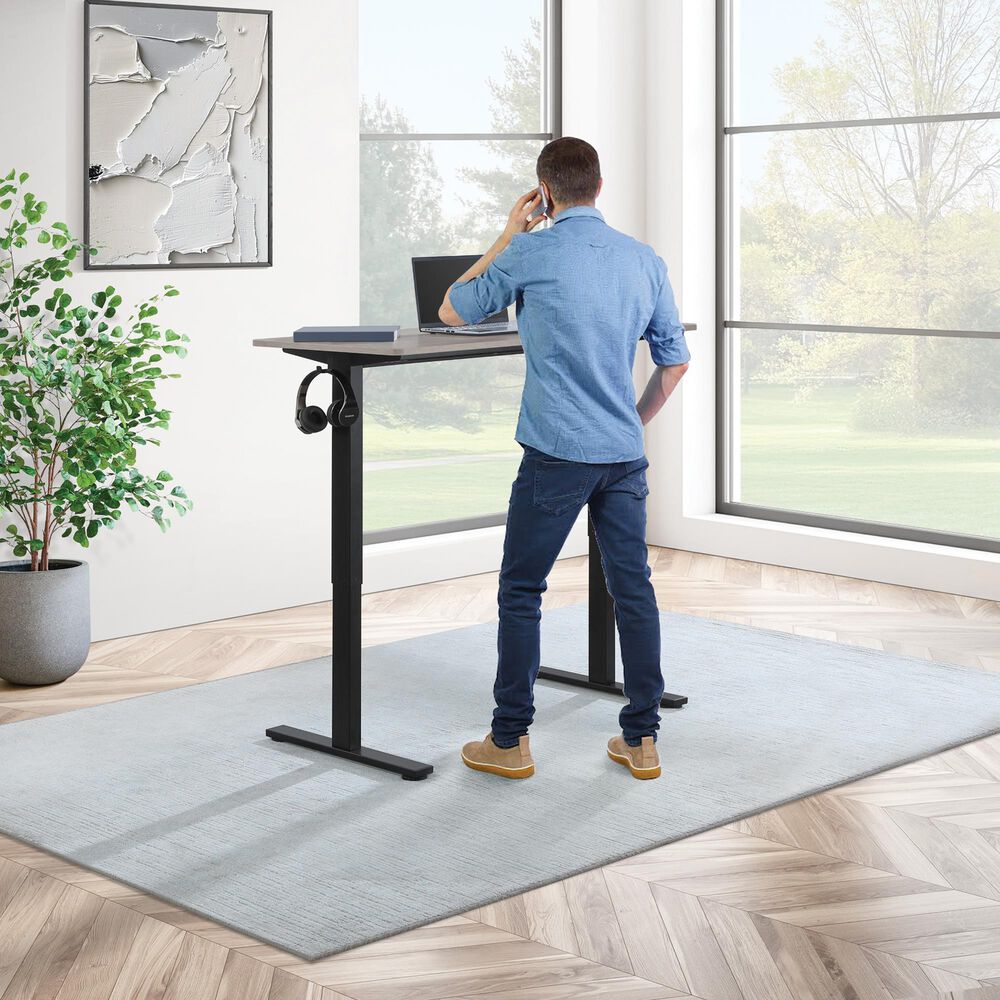 OSP Home Primo 48&quot; Electric Sit and Stand Desk in Black and Light Gray, , large