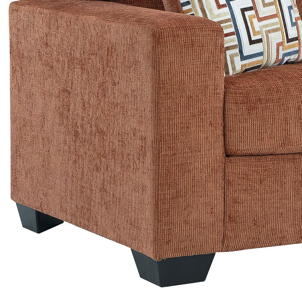 Ashley Aviemore Stationary Loveseat in Spice, , large