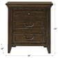 Belle Furnishings Paradise Valley 3-Drawer Nightstand in Saddle Brown with USB Ports, , large