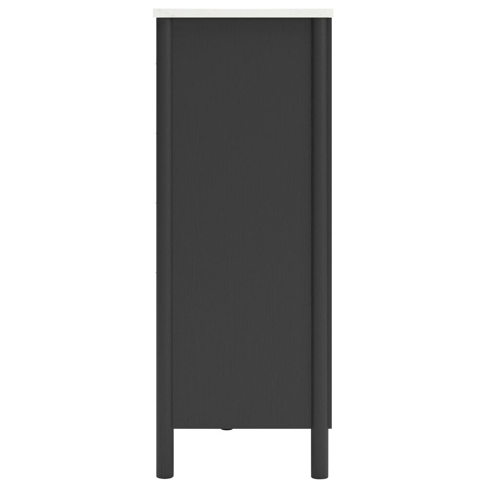 Ashley Cadmori 5-Drawer Chest in Matte Black and White, , large