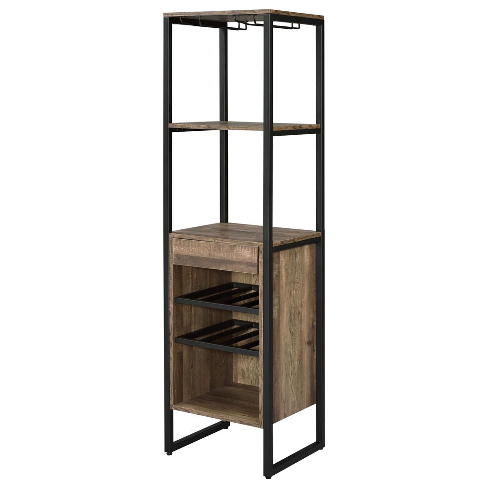 Gunnison Co. Narik Wine Rack in Weathered Oak, , large