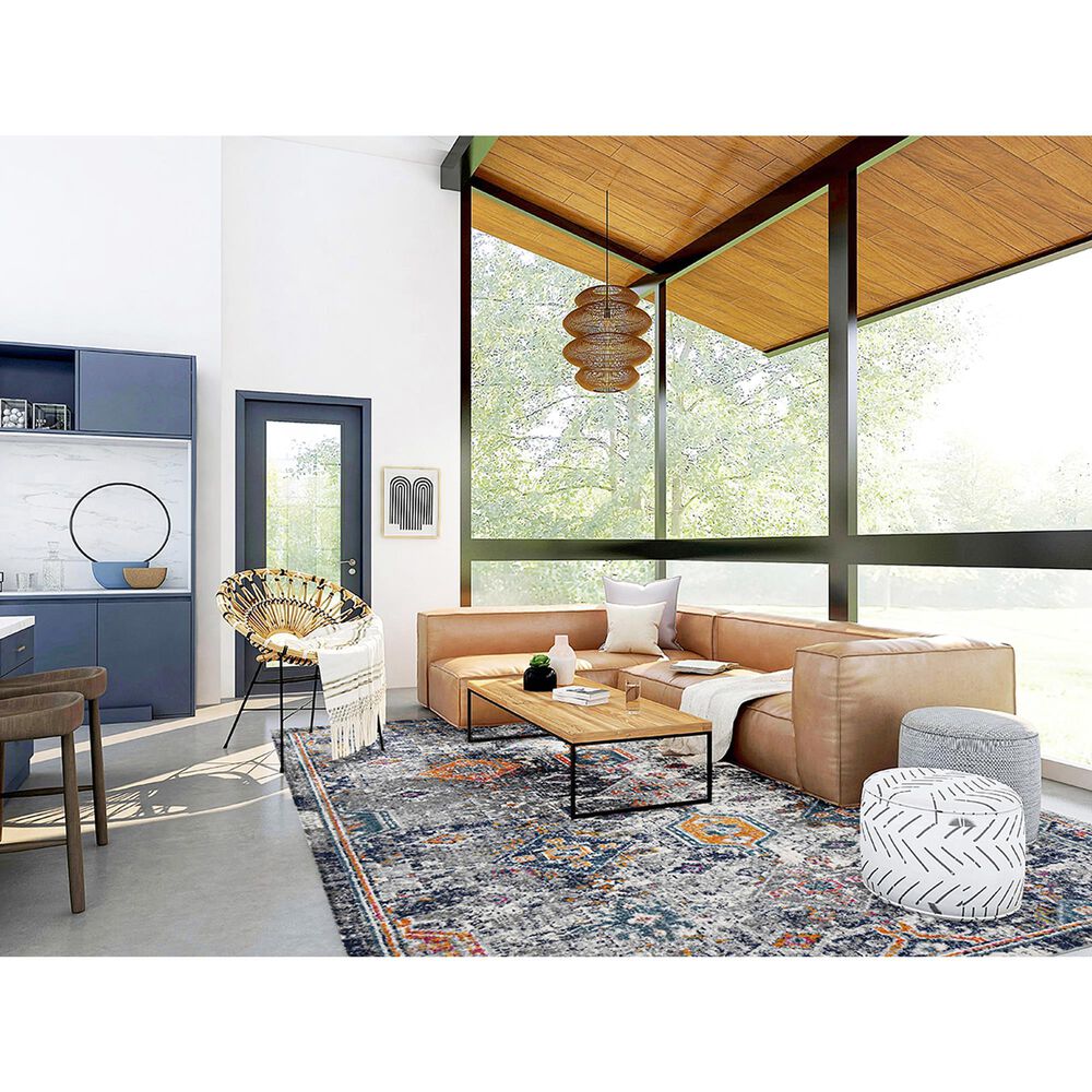 Amer Rugs Montana MON-13 8&#39;10&quot; x 11&#39;10&quot; Blue and Orange Area Rug, , large