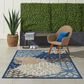 Nourison Aloha ALH05 3" x 5" Blue and Multicolor Indoor/Outdoor Area Rug, , large