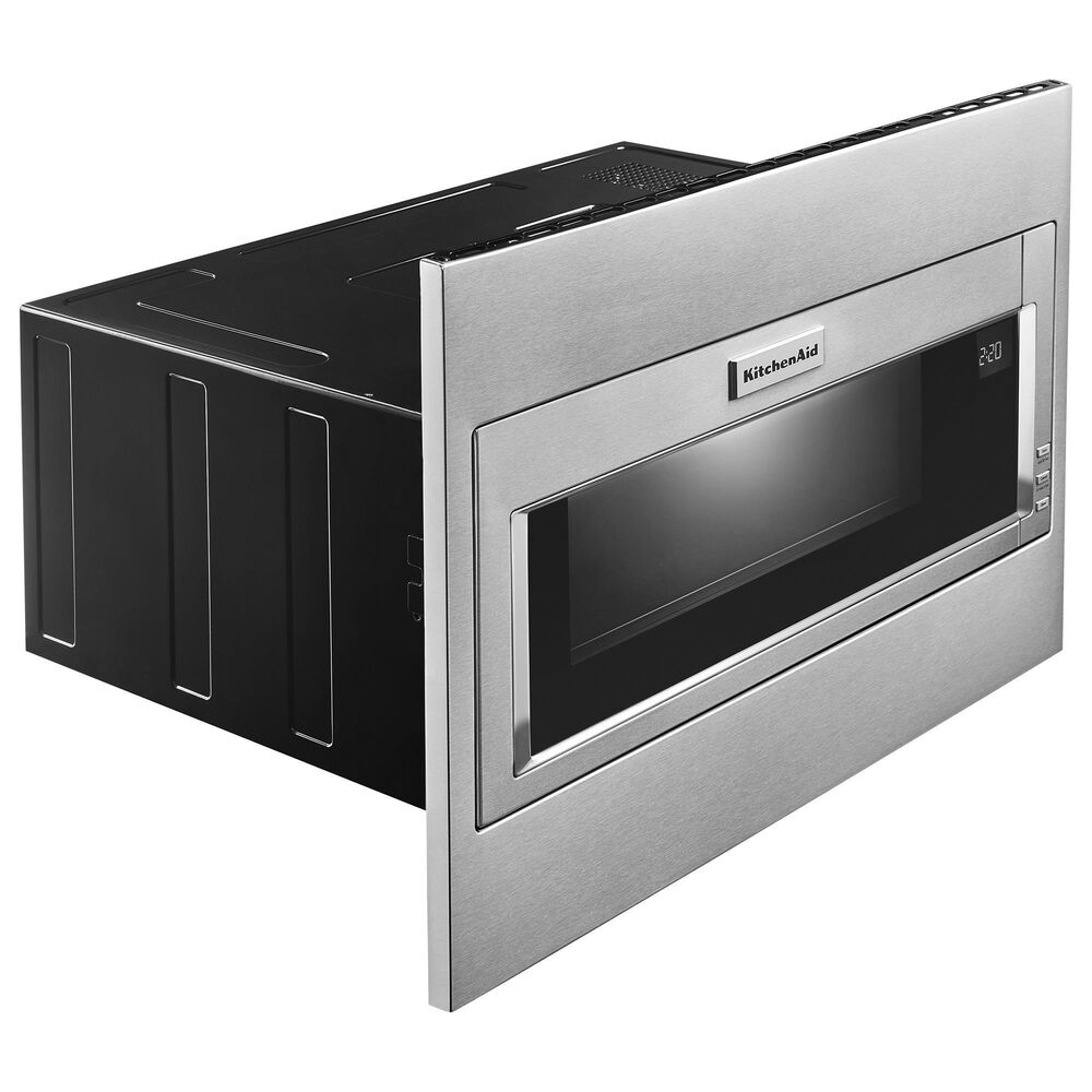 KitchenAid 1000 Watt Built-In Low Profile Microwave with Standard Trim Kit  in Stainless Steel