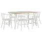 Ashley Grannen Rectangle Dining Table in White, Light Tan and Natural - Table Only, , large