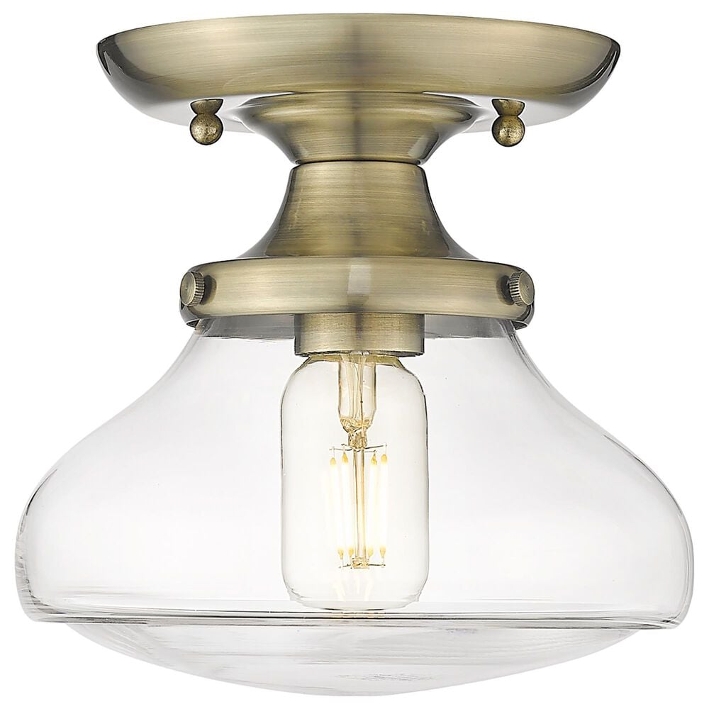 Golden Lighting Nash Semi-Flush in Aged Brass, , large