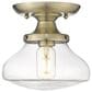 Golden Lighting Nash Semi-Flush in Aged Brass, , large