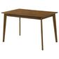 Armen Living Amaris 5-Piece Rectangular Dining Set with Olive Green Upholstery in Walnut, , large