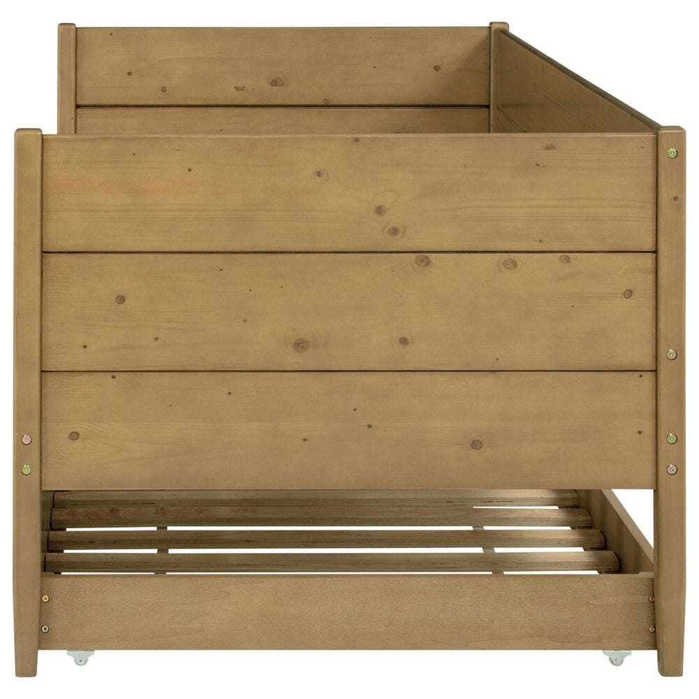 Coaster Calinda Twin Daybed with Trundle in Warm Natural Brown, , large