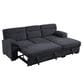 Lilola Home Kipling II 92.5" Stationary Sleeper Sofa in Dark Gray, , large