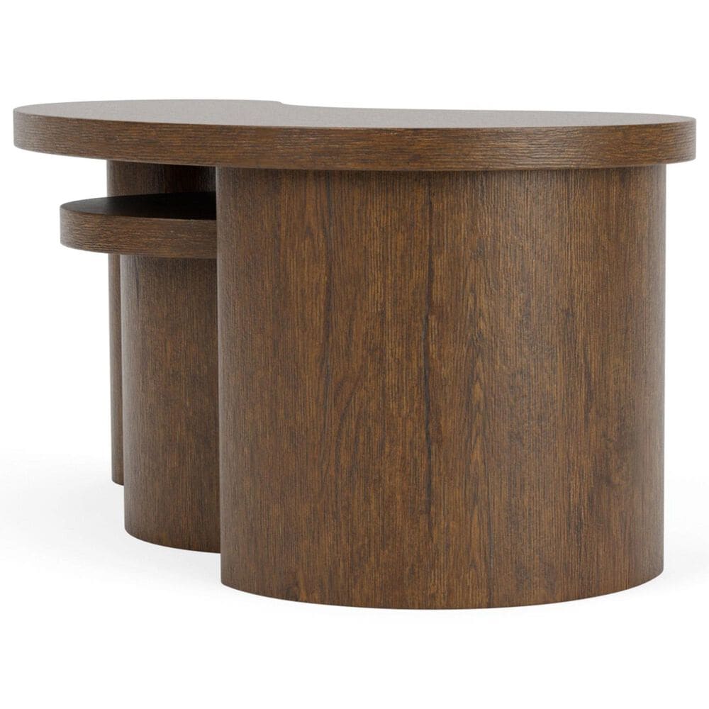 Riverside Furniture Santa Cruz 2-Piece Bunching Cocktail Table Set in Whiskey Oak, , large