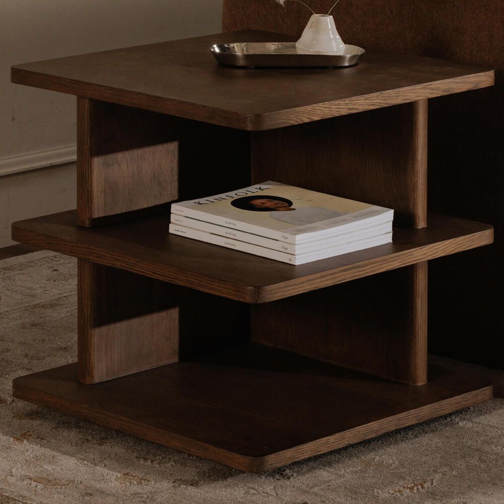 Moe's Home Collection Casey Side Table in Dark Brown, , large