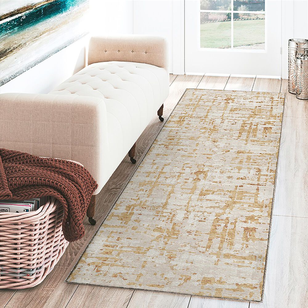 Dalyn Rug Company Brisbane 2&#39;3&quot; x 7&#39;6&quot; Khaki Runner, , large