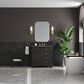 James Martin Vanities Brookfield 36" Single Bathroom Vanity in Black Onyx with 3 cm Parisien Bleu Quartz Top and Rectangular Sink, , large