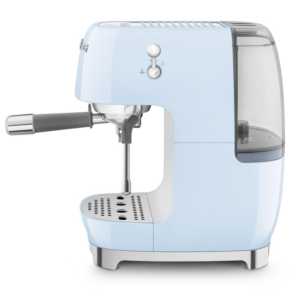 SMEG Retro Style 47 Oz Espresso and Cold Brew Coffee Machine in Pastel Blue, , large