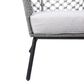 Blue River Marco Outdoor Lounge Chair with Gray Rope in Black, , large