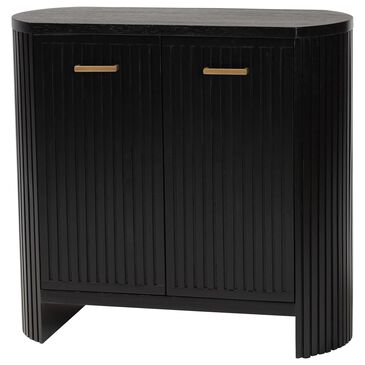 Baxton Studio Keshet 2-Door Accent Cabinet in Black, , large