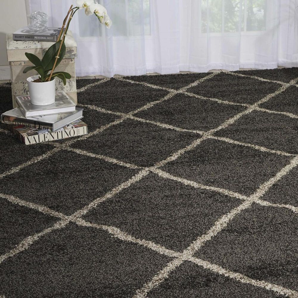 Nourison Brisbane BRI03 8'2" x 10' Charcoal Area Rug Nebraska