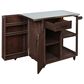 Hearth and Haven Outdoor Kitchen Island Cart with Stainless Steel Top, Towel and Spice Racks in Dark Brown, , large