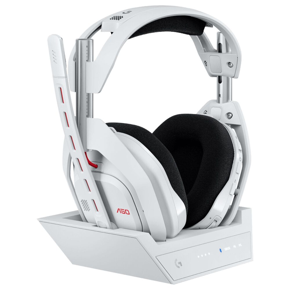 Logitech G Astro Series A50 Lightspeed Wireless Gaming Headset with Base Station in White, , large