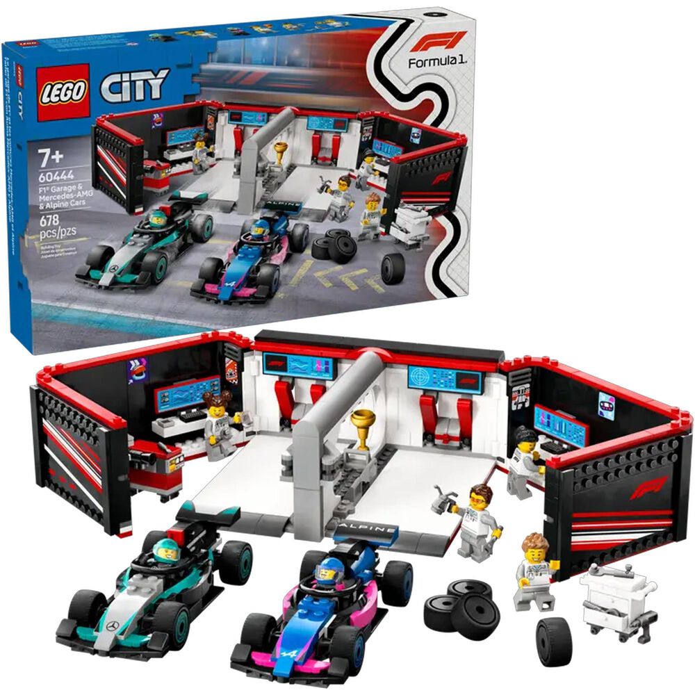 LEGO City F1 Garage & Mercedes-AMG & Alpine Cars, , large