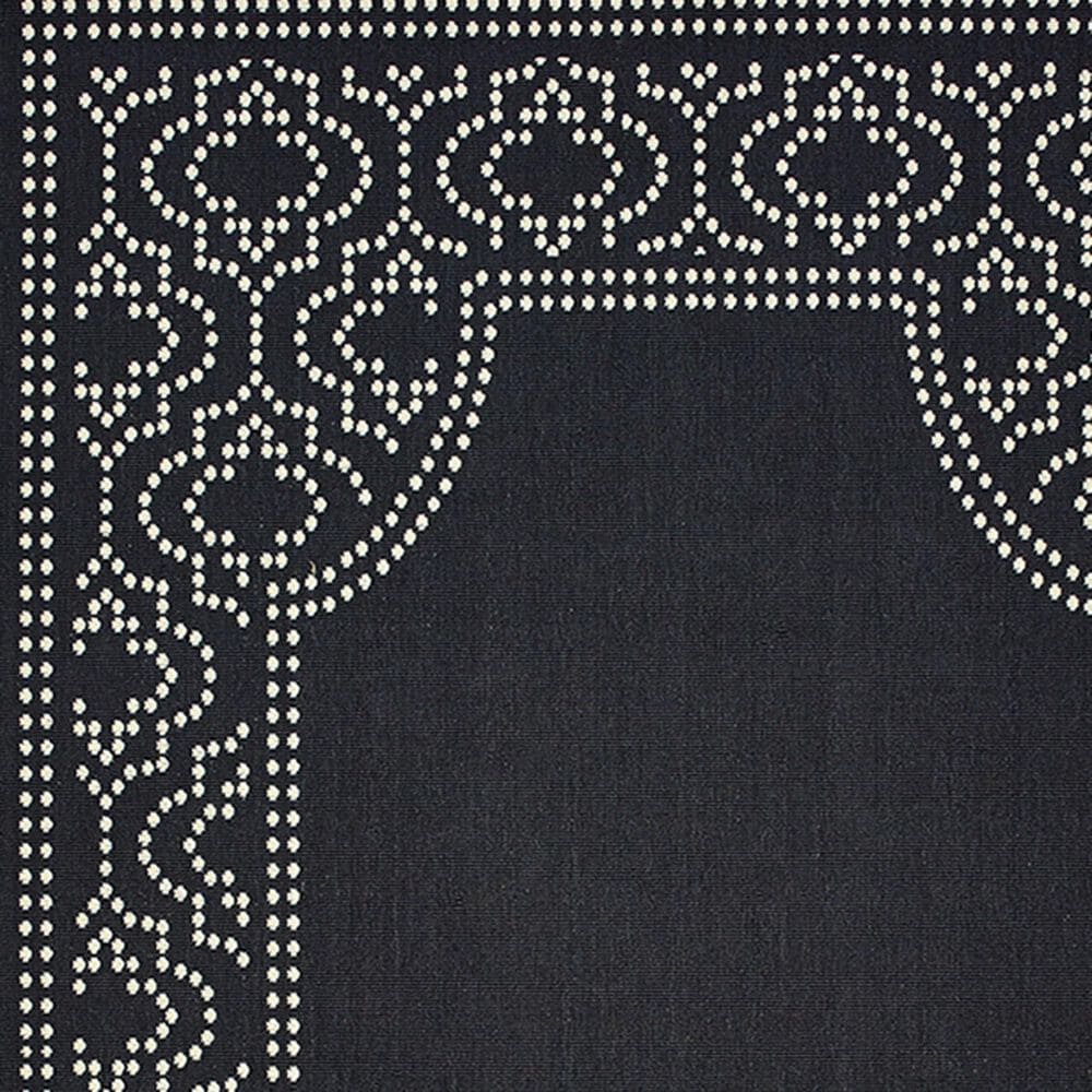 Oriental Weavers Marina 1247K 2&#39;3&quot; x 7&#39;6&quot; Black and Ivory Runner, , large