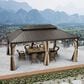 HOMLUX 12" x 20" Outdoor Hardtop Gazebo in Brown, , large