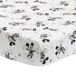 Lambs and Ivy Mickey Mouse Fitted Crib Sheet in White, Black and Grey, , large