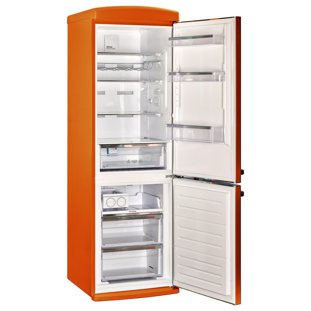 Unique Appliances Classic Retro 12 Cu. Ft. Bottom Freezer Regfrigerator In Creamsicle Orange, , large