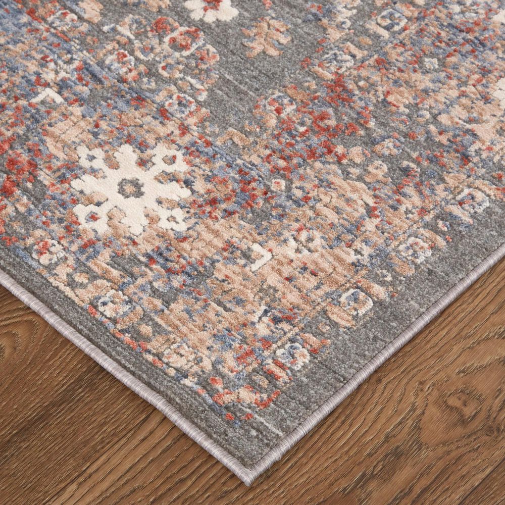 Feizy Thackery 7&#39;10&quot; x 9&#39;10&quot; Charcoal and Red Area Rug, , large