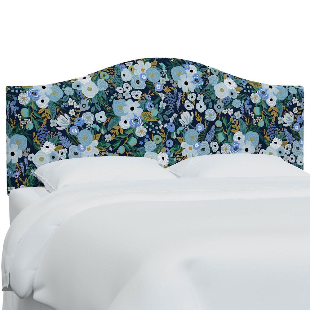 Rifle Paper Co Crafted by Cloth & Company Mayfair Twin Headboard in Garden Party Blue, , large