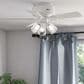Hunter Crestfield Low Profile 42" Ceiling Fan with Lights in Fresh White, , large