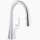 Kohler Graze Pull-Down Kitchen Sink Faucet in Polished Chrome, , large