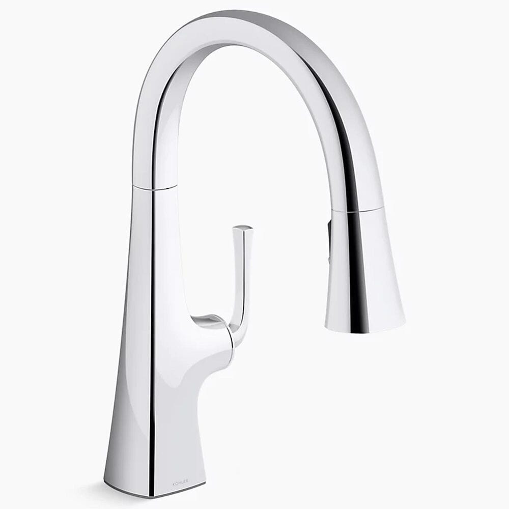 Kohler Graze Pull-Down Kitchen Sink Faucet in Polished Chrome, , large