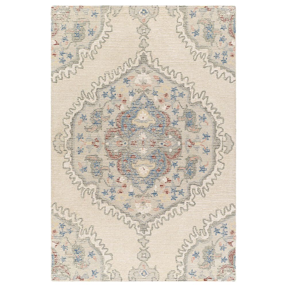 Surya Vivianne 2" x 3" Ivory, Dusty Sage, Brick Red and Dark Blue Area Rug, , large