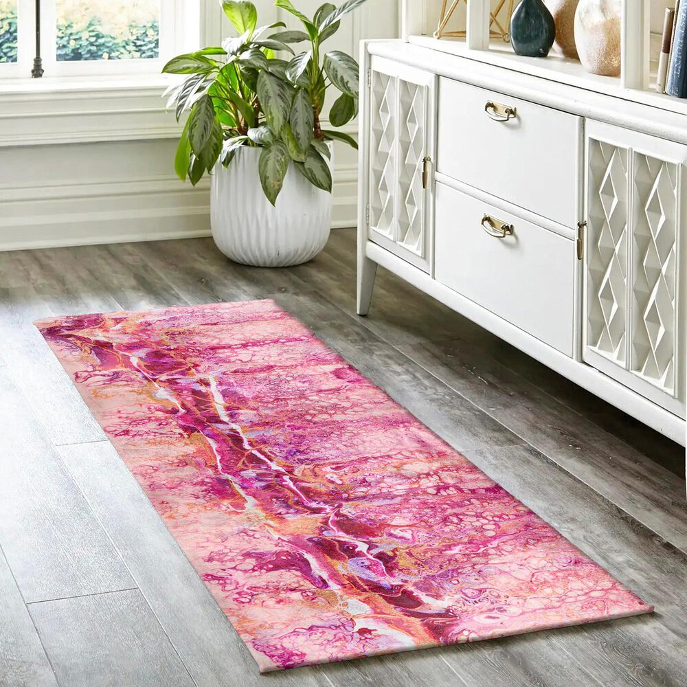 Dalyn Rug Company Kikiamo Flamingo 2&#39;3&quot; x 7&#39;6&quot; Runner, , large